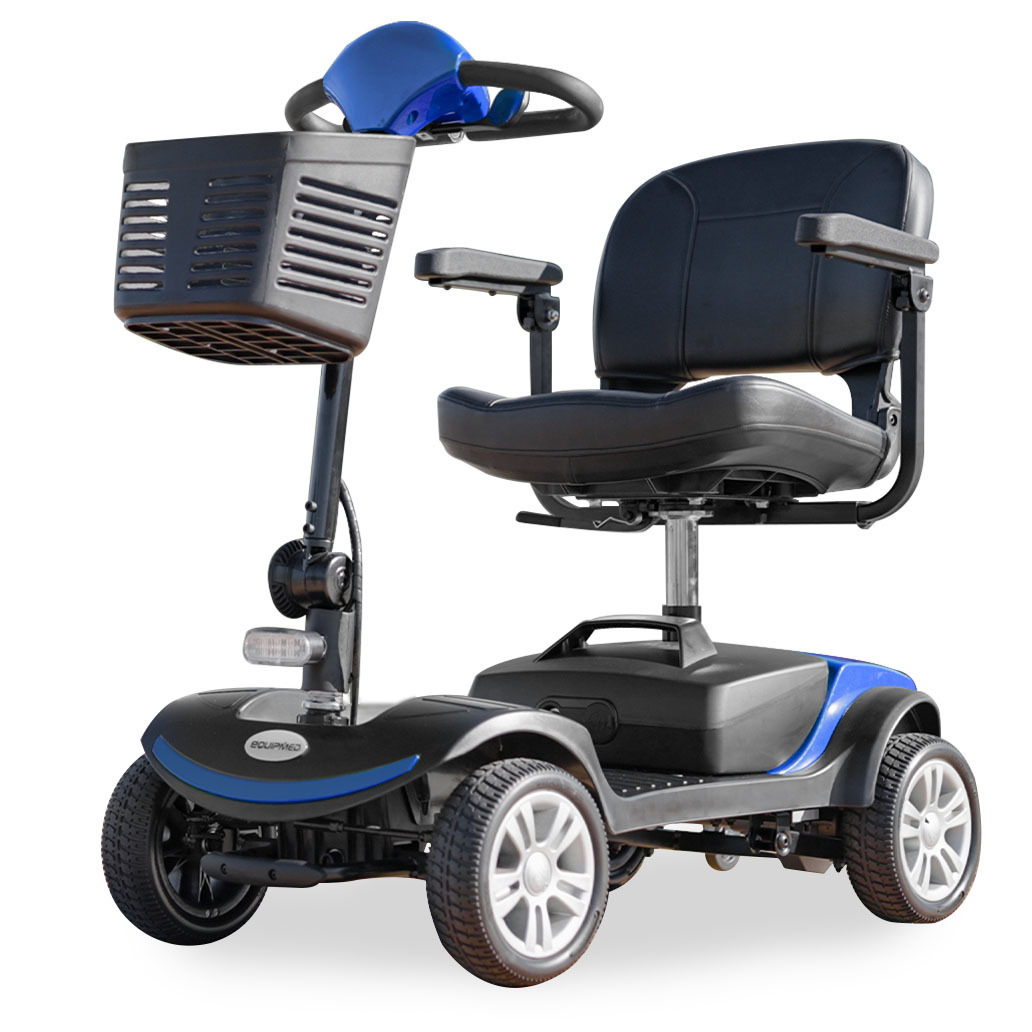 V219-AGCMSCEMQA2BL-44513-00 EQUIPMED Mobility Scooter Electric Motorised 4 Wheel Power Portable Folding - Image 1