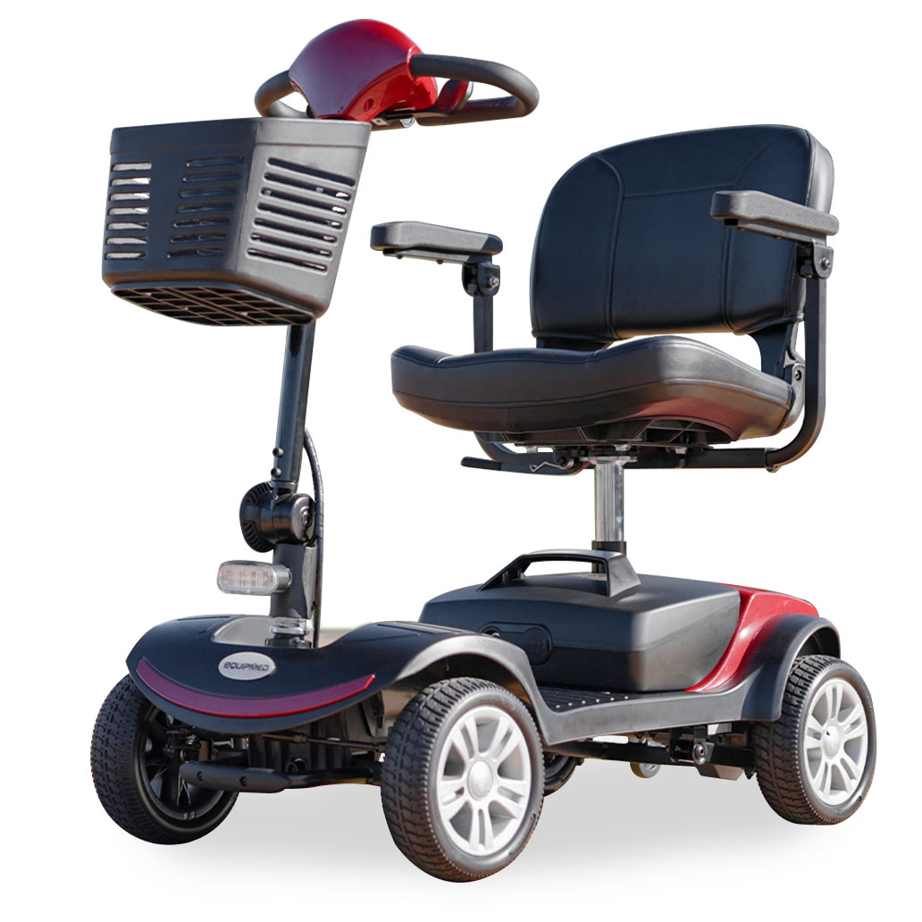 V219-AGCMSCEMQA2RD-44825-00 EQUIPMED Mobility Scooter Electric Motorised Power Portable 4 Wheel Folding - Image 1