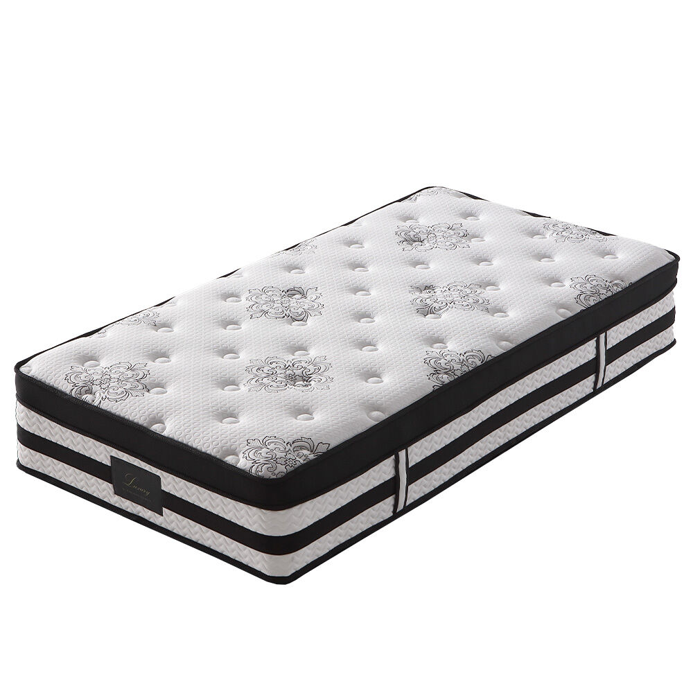 V219-BEDMATKSMD1A-202505281205-00 KINGSTON SLUMBER Luxury 34cm Single Mattress, Medium Firm, Euro Top, 5-Zone Pocket Spring Foam - Image 1