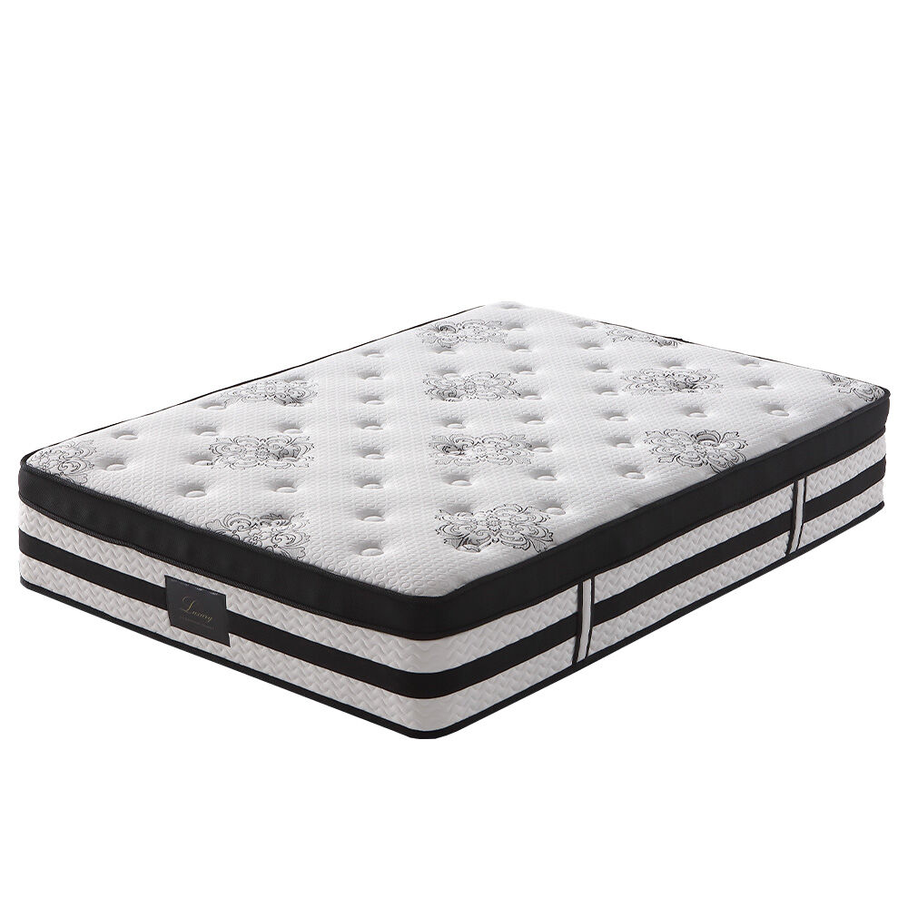 V219-BEDMATKSMD3A-202505281220-00 KINGSTON SLUMBER Luxury 34cm Double Mattress, Medium Firm, Euro Top, 5-Zone Pocket Spring Foam - Image 1