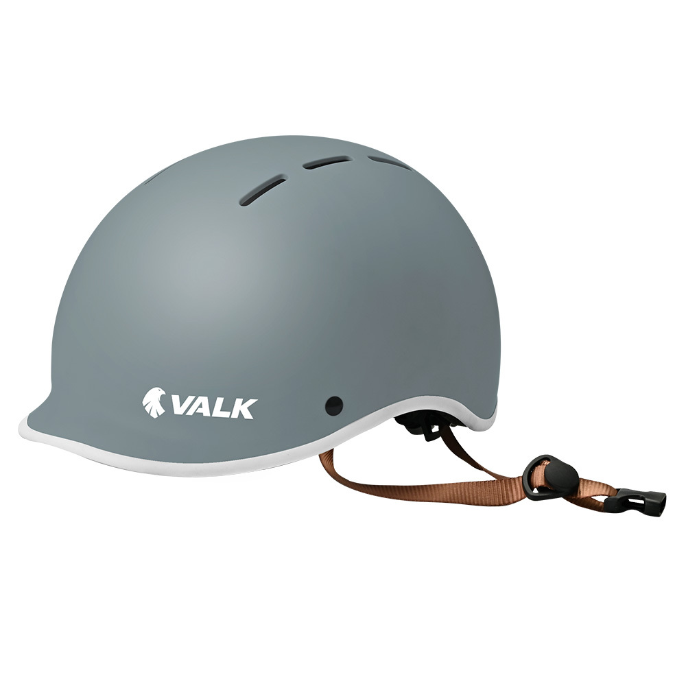 V219-BIKHLMVAGS5A-225446-00 VALK Retro Bike Helmet, 56-61cm S, M, L Universal Dial Fit System, Graphite Blue - Image 1