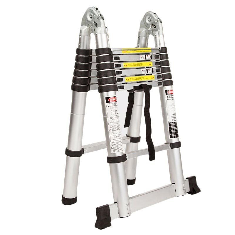 V219-LDRTELBULA44A-LDRTELBULA44A-00 Bullet 4.4m Multipurpose Aluminium Telescopic Folding Ladder Alloy Extension Steps - Image 1