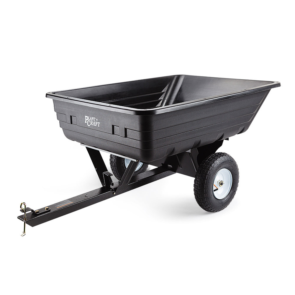 V219-MOWCRTPLTAPD1-44685-00 PLANTCRAFT 400LBS Poly Dump Cart Garden Tip Trailer Tray Tow Quad ATV Ride - Image 1