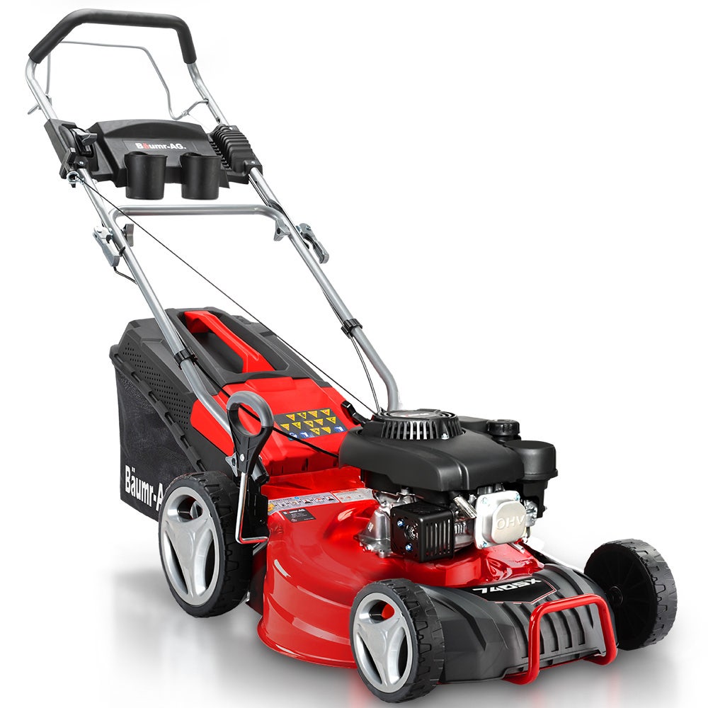 V219-MOWSPRBM18SA-202503141954-00 BAUMR-AG 18" 150cc Self Propelled Lawn Mower, 7 Height, Steel Deck, Cup Holders, 4-Stroke Petrol Lawnmower - 740SX - Image 1