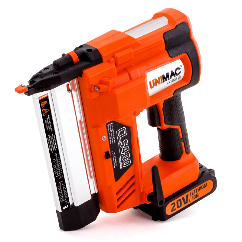 V219-NALCLSUMCA4C0-45007-00 UNIMAC CLS400 15-50mm 16ga Brad Finishing Nail Gun, Cordless 20V Lithium Nailer - Image 1