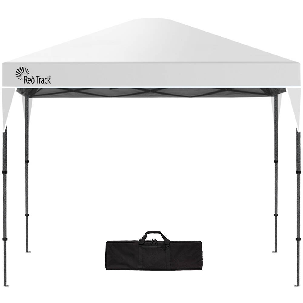 V219-OTDGZBRT23WA-225735-00 RED TRACK 3.6x2.2m Ultra Compact Folding Gazebo, Carry bag, Portable Outdoor Popup Marquee for Camping Beach, White - Image 1