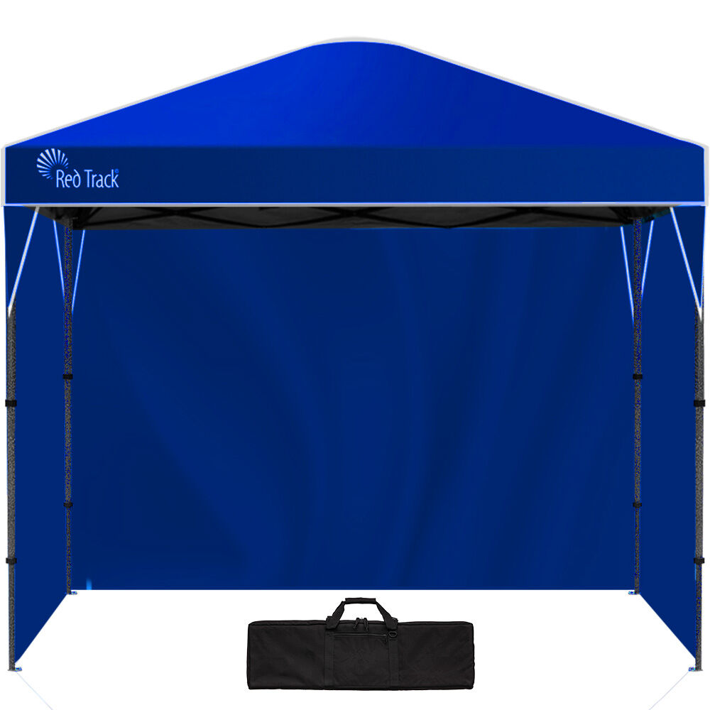 V219-OTDGZBRT2WBA-225737-00 RED TRACK 3.6x2.2m Ultra Compact Folding Gazebo, Walls, Carry bag, Portable Outdoor Popup Marquee for Camping Beach, Navy Blue - Image 1