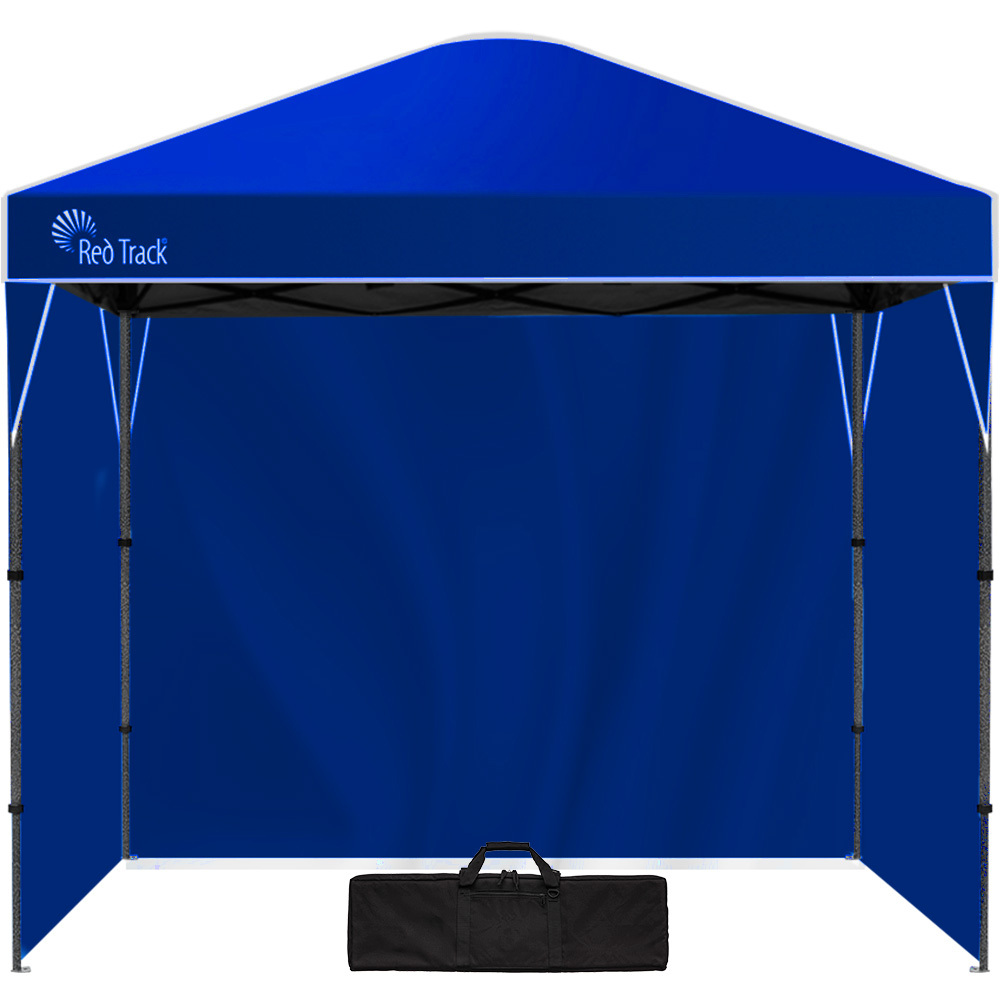 V219-OTDGZBRT3WBA-225757-00 RED TRACK 3x3m Ultra Compact Folding Gazebo, Walls, Carry bag, Portable Outdoor Popup Marquee for Camping Beach, Navy Blue - Image 1