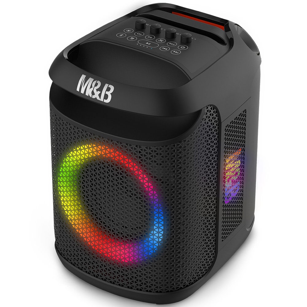 V219-PESSPROVS61A-202506231209-00 M&B Portable Splash Proof 80W Bluetooth Party Speaker, IPX4, TWS Pairing, Multi-Input, Lithium Battery, RGB, USB Charging - Image 1