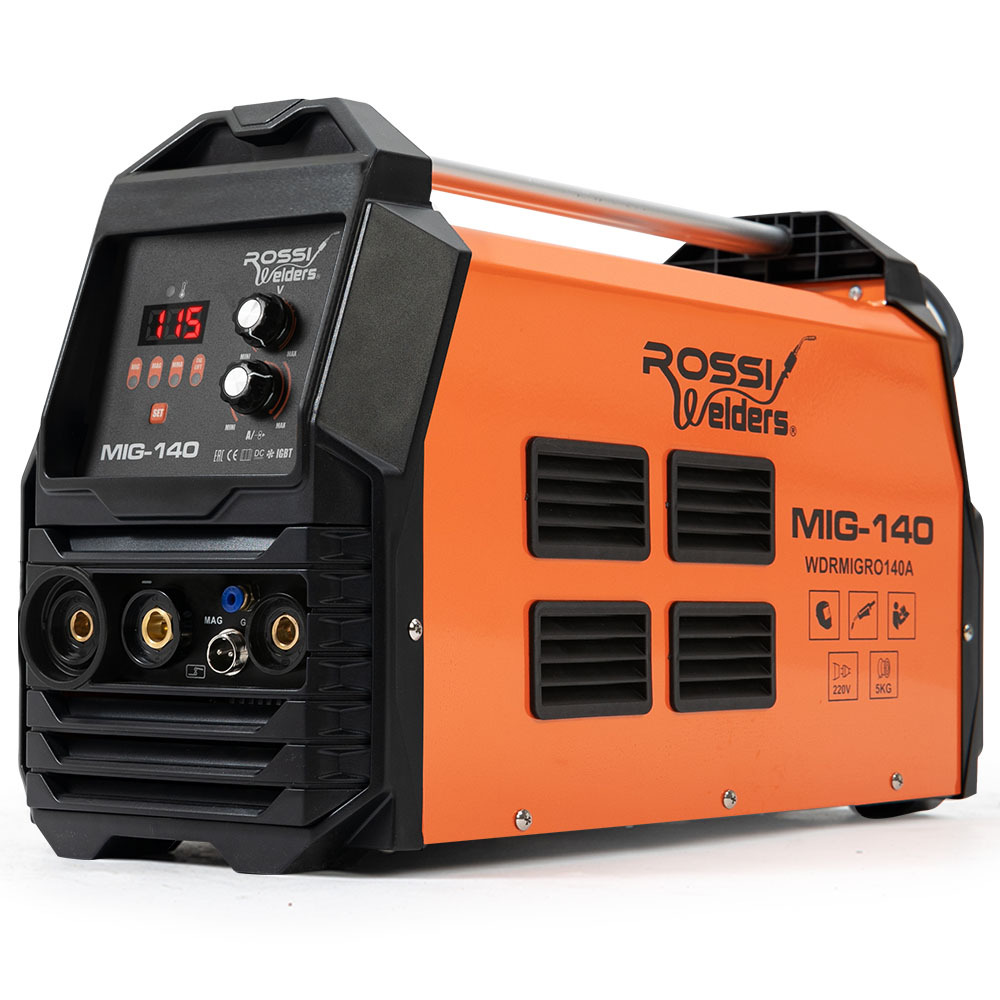 V219-WDRMIGRO140A-225271-00 ROSSI 140A MIG/MAG/MMA/ARC/TIG Multi-Purpose Welder MIG-140, Flux/Solid Wire/CO2 Or Argon Gas - Image 1