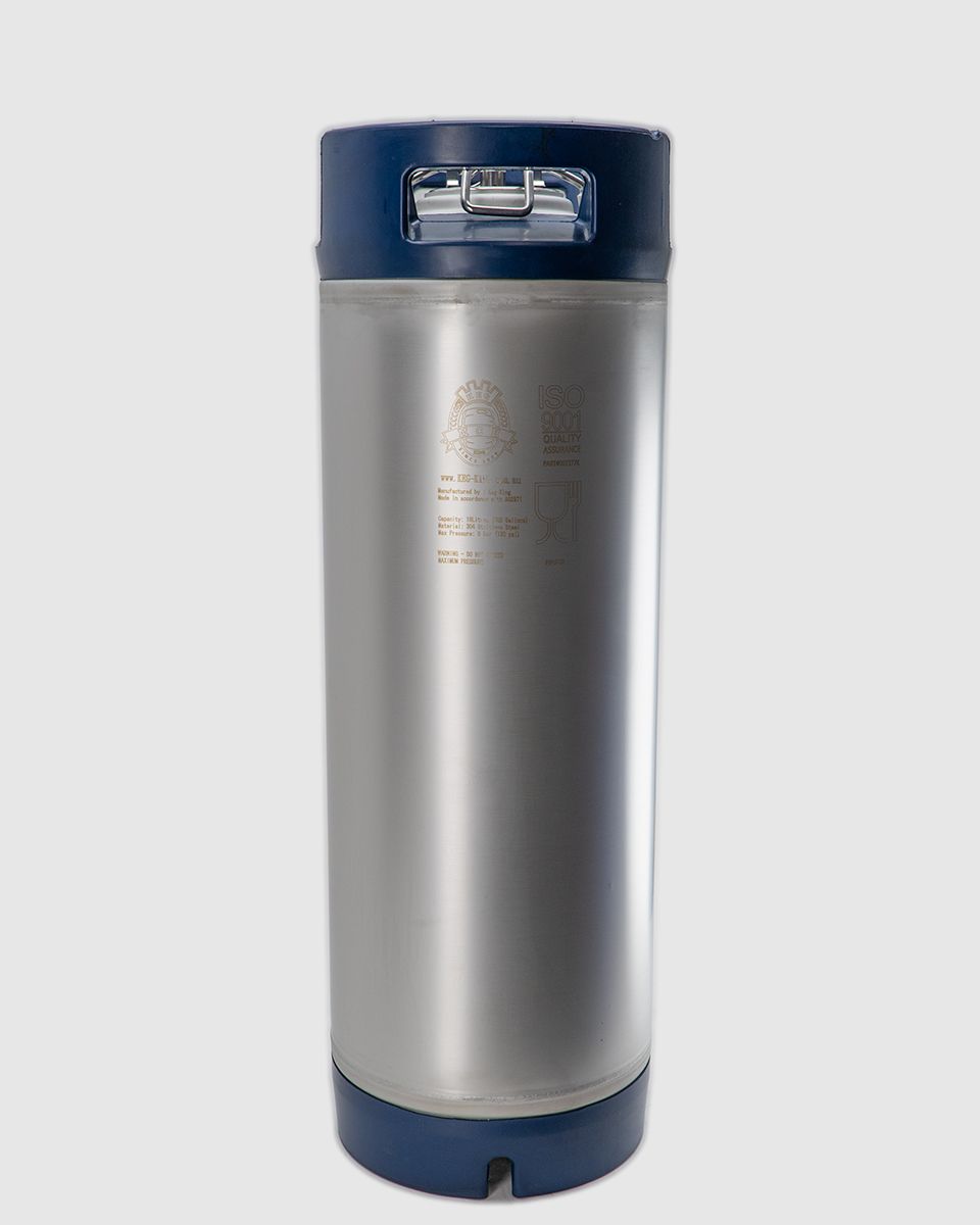 V225-7377K-49321-00 Keg King - True Blue 19L Ball Lock Cornelius "corny" keg - Image 1