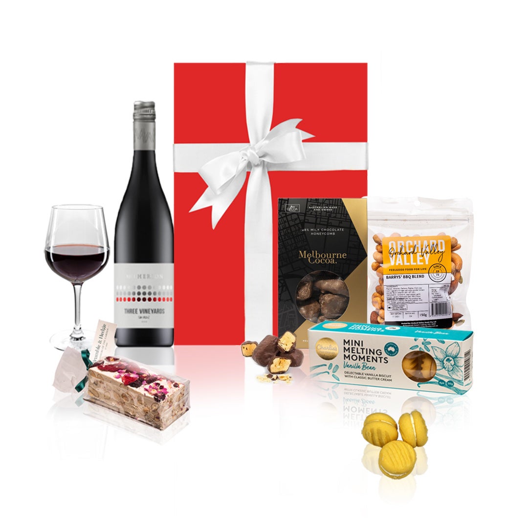 V232-PGHR0019_red-wine-gourmet-sweets-hamper-4608817_00 Red Wine & Gourmet Sweets Hamper - Image 1