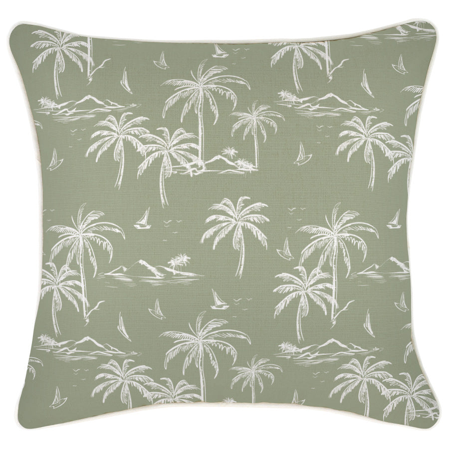 V236-EP12225702WP_EP12225702WP_Indoor-Outdoor-Cushion-Cover-Postcards-Sage Cushion Cover-With Piping-Postcards Sage-45cm x 45cm - Image 1