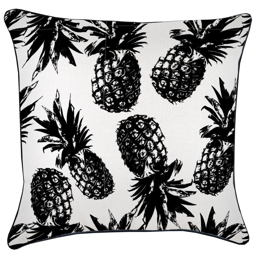 V236-EP12229203WP_EP12229203WP_Indoor-Outdoor-Cushion-Cover-Pineapples-Black_ae27ef72-9c89-4b9c-8cff-4c68a60c05fa Cushion Cover-With Black Piping-Pineapples Black-60cm x 60cm - Image 1