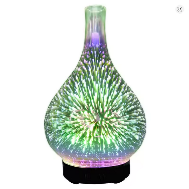 V238-SUPDZ-12878460125264-202505211635-00 Essential Oil Aroma Diffuser - Mirror 3D Fireworks USB Aromatherapy Mist Humidifier - Image 1