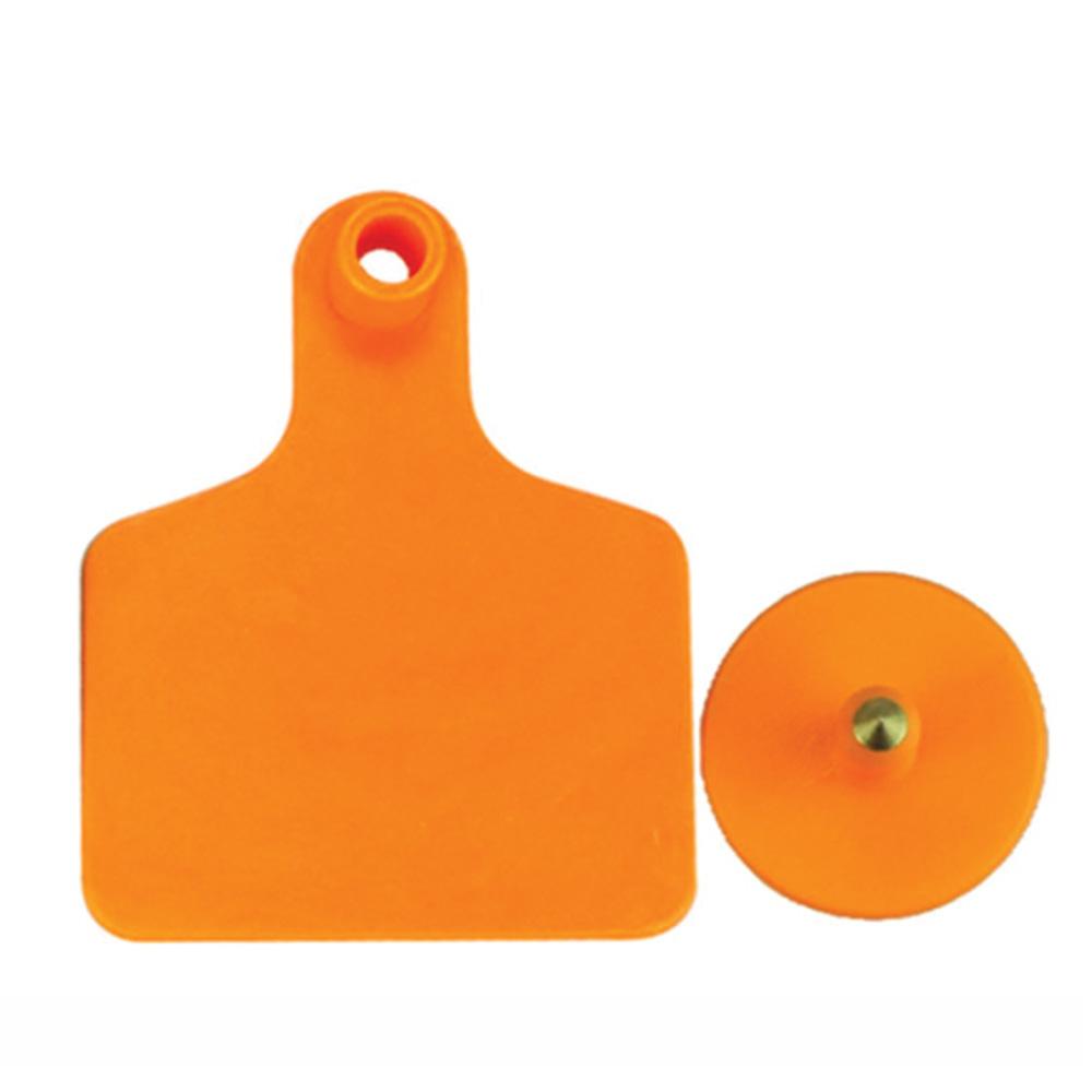 V238-SUPDZ-28745268428880-202507252030-00 100x Cattle Ear Tags 5x4cm Set - Small Orange Blank Sheep Pig Livestock Label - Image 1