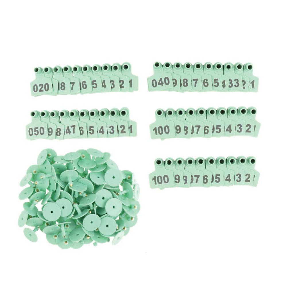 V238-SUPDZ-28747018141776-202507252035-00 1-100 Cattle Number Ear Tags Set - Green Pig Sheep Goat Livestock Label - Image 1