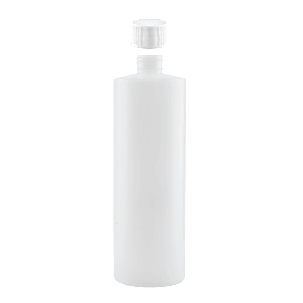 V238-SUPDZ-30342394183760-202507252105-00 1x 1L Clear HDPE Round Bottle + 28/410 Caps - Empty Plastic Food Storage - Image 1