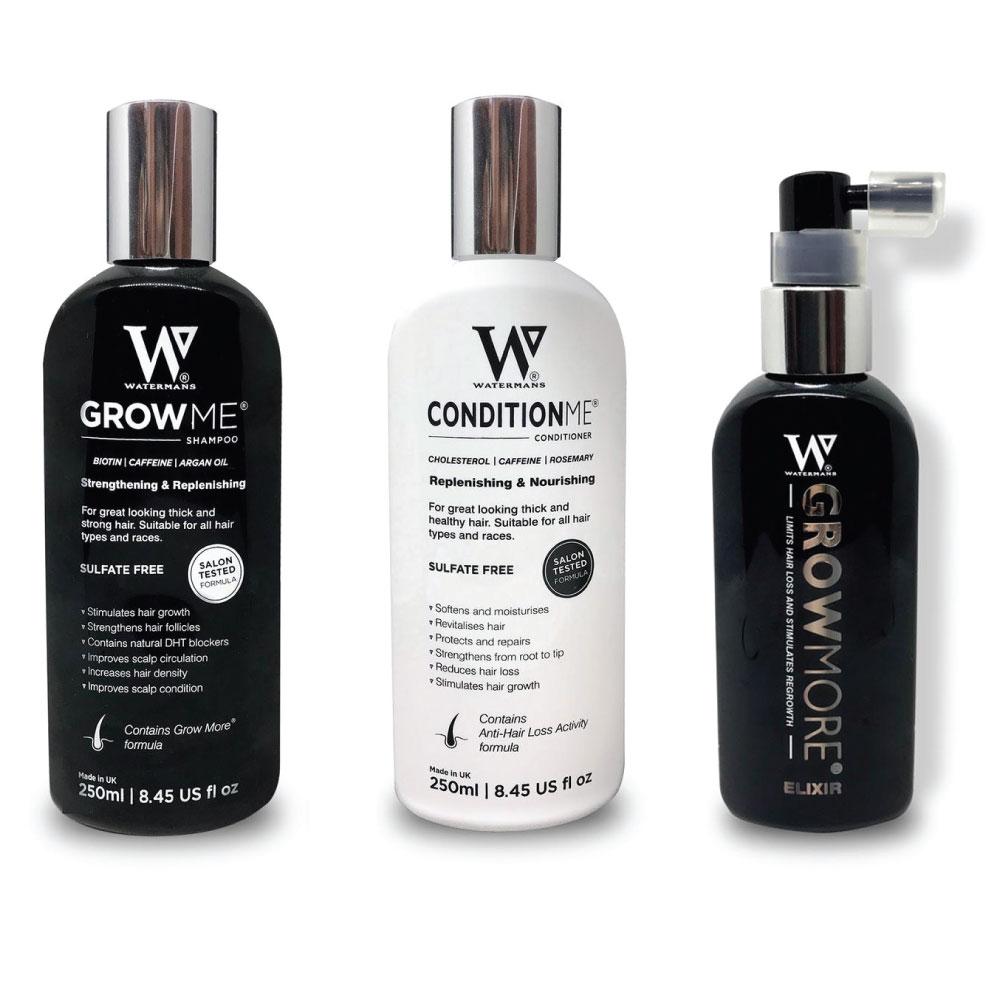 V238-SUPDZ-30410585669712-202507252115-00 Watermans Grow Me Shampoo Conditioner Elixir Pack Full Hair Growth Anti Loss Kit - Image 1