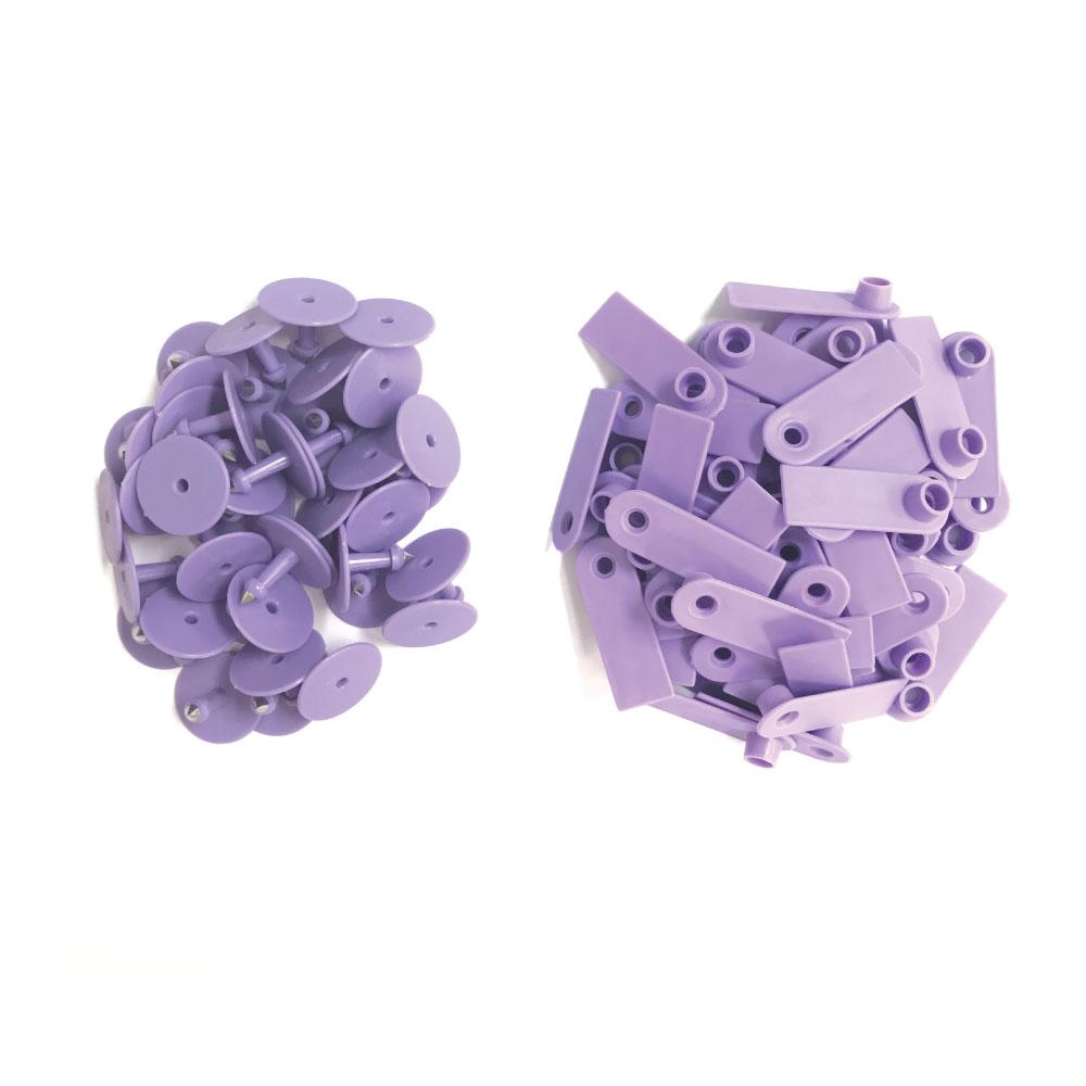 V238-SUPDZ-31398947061840-202507252206-00 100x Cattle Ear Tags 5x2cm Purple Cow Sheep Pig Small Animal Livestock Label Tag - Image 1