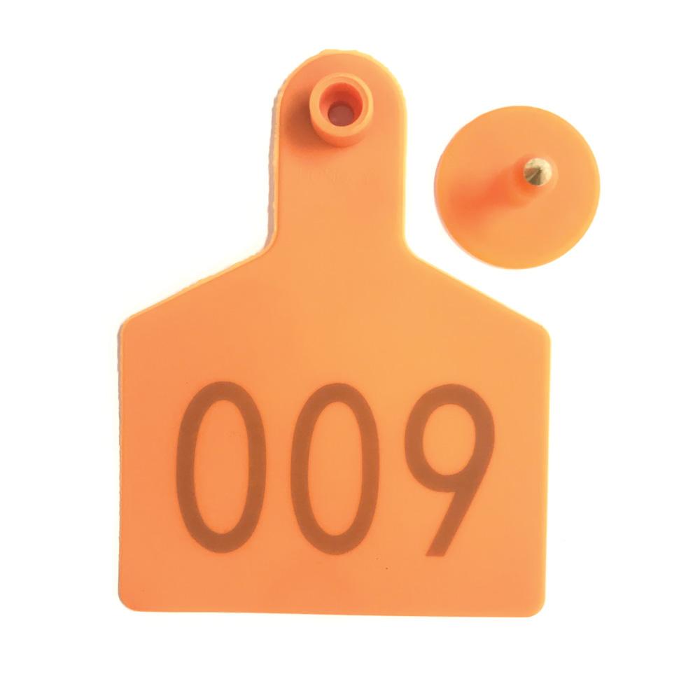 V238-SUPDZ-31399171063888-202507252210-00 1-100 Cattle Number Ear Tags 7.5x10cm Set - XL Orange Cow Sheep Livestock Labels - Image 1