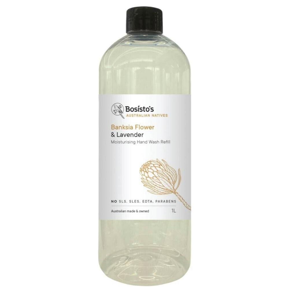 V238-SUPDZ-31812310204496-202505230930-00 1L Hand Wash Refill Banksia Lavender Bosisto's Moisturising Soap Free Liquid Gel - Image 1