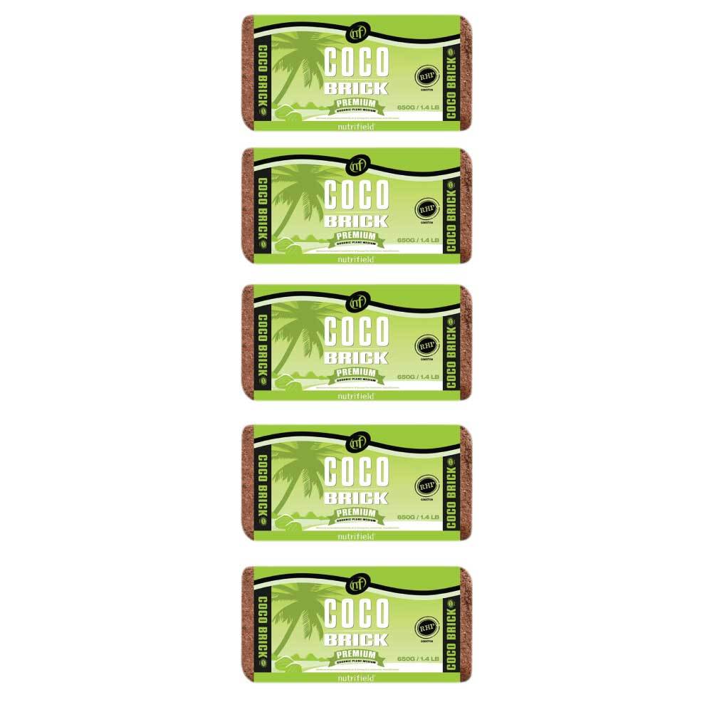 V238-SUPDZ-31989436809296-202507252305-00 5x 650g Coco Brick Premium Coir Peat Organic Plant Growth Media Husk Nutrifield - Image 1