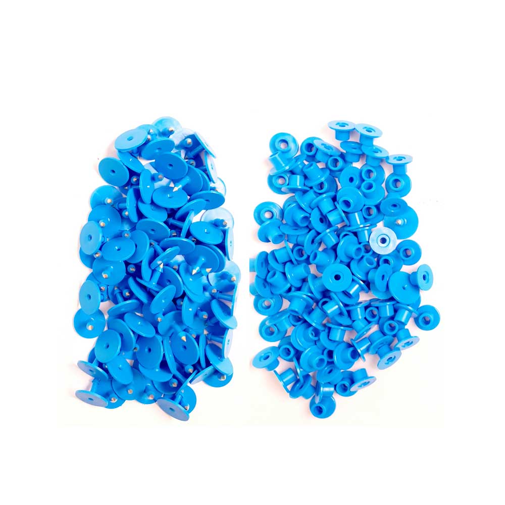 V238-SUPDZ-32497460379728-202507251955-00 100x Cattle Ear Tags Set - Round Blue Pig Sheep Goat Small Blank Livestock Label - Image 1