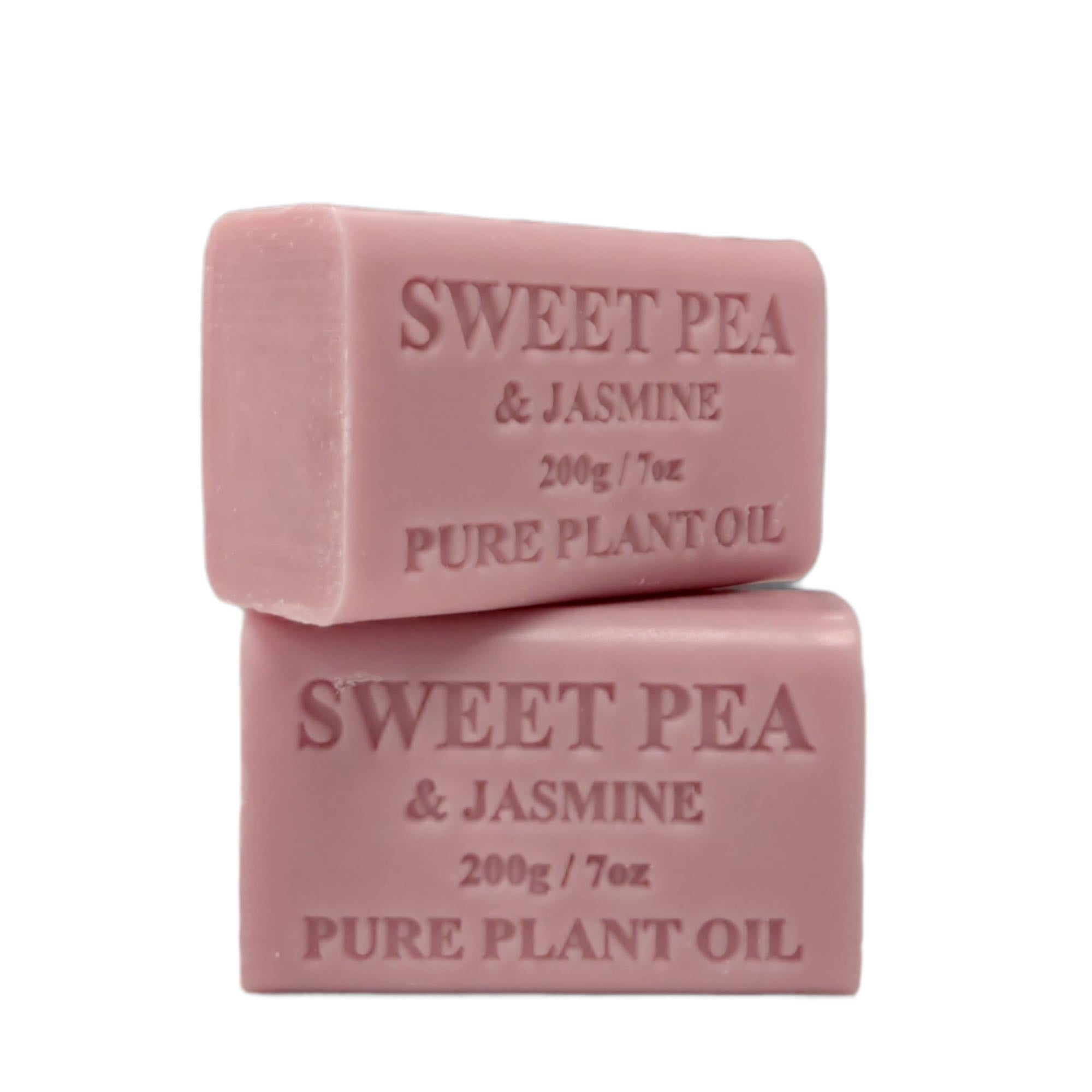 V238-SUPDZ-39487691259984-202507252245-00 2x 200g Plant Oil Soap Sweet Pea Jasmine Scent Pure Natural Vegetable Base Bar - Image 1