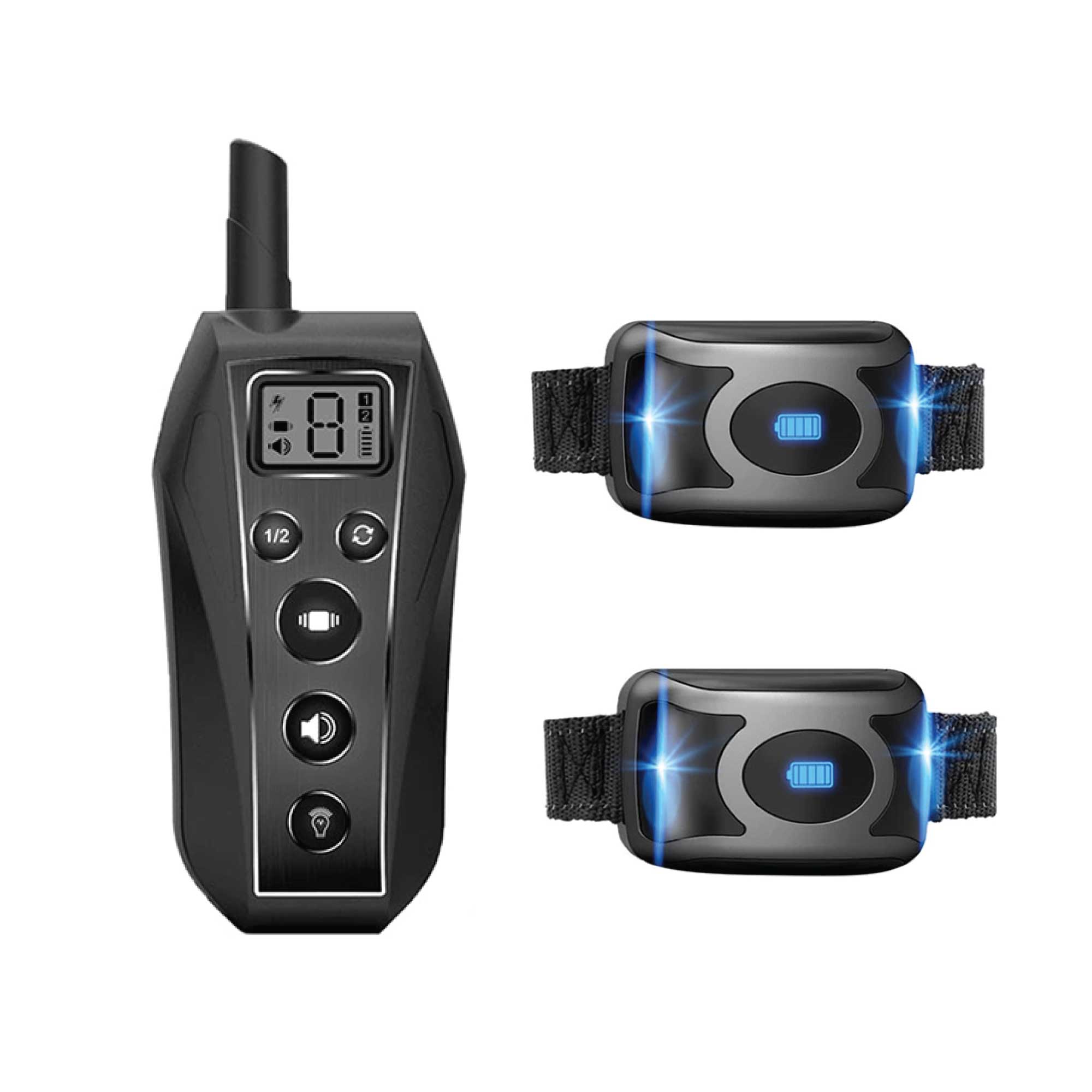 V238-SUPDZ-39571914883152-202507252302-00 Dog Bark Collar - 2x 600m Range Receivers Vibration IPX7 Waterproof Training Aid - Image 1