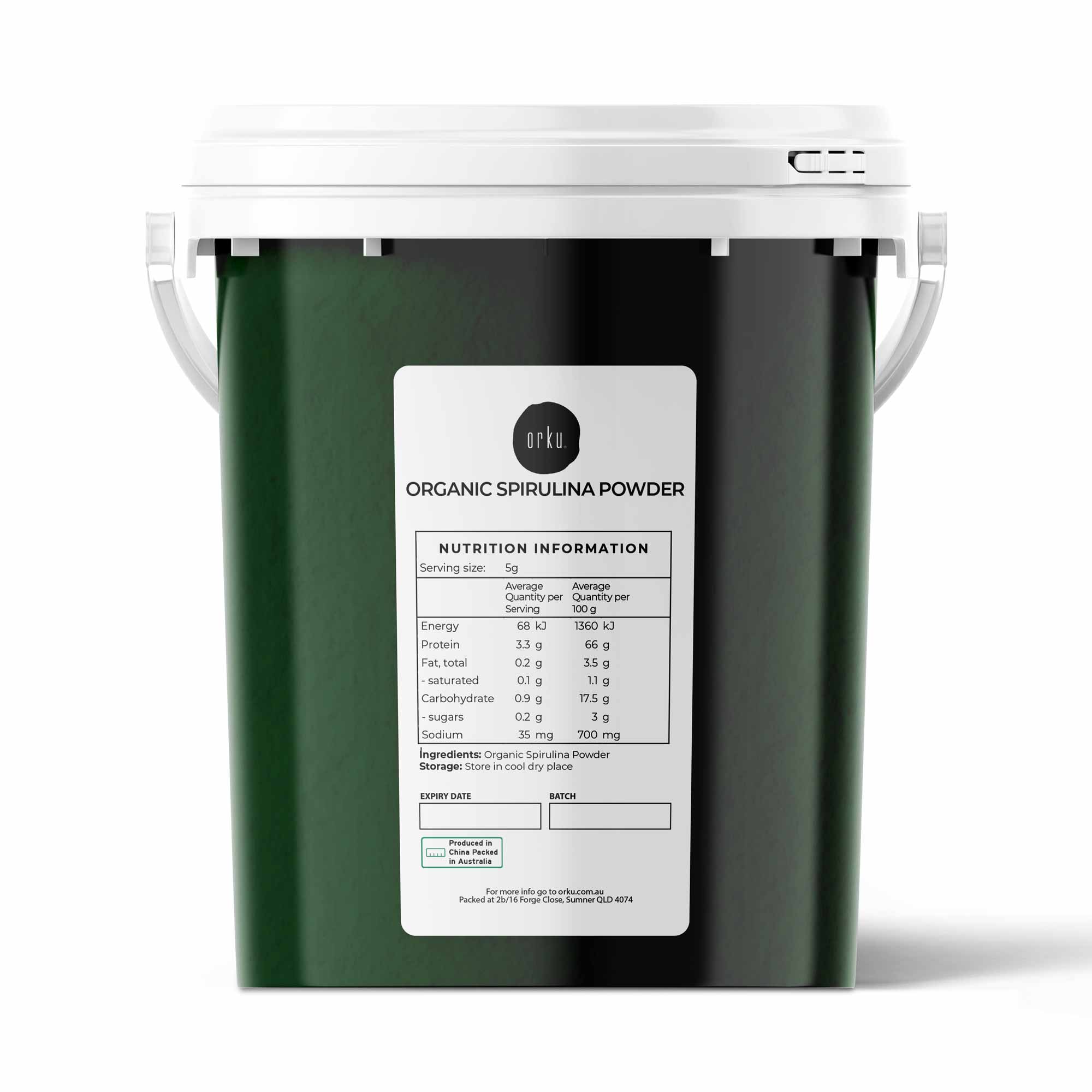 V238-SUPDZ-39785507815504-202507311127-00 700g Organic Spirulina Powder Tub Bucket - Supplement Arthrospira Platensis Food - Image 1