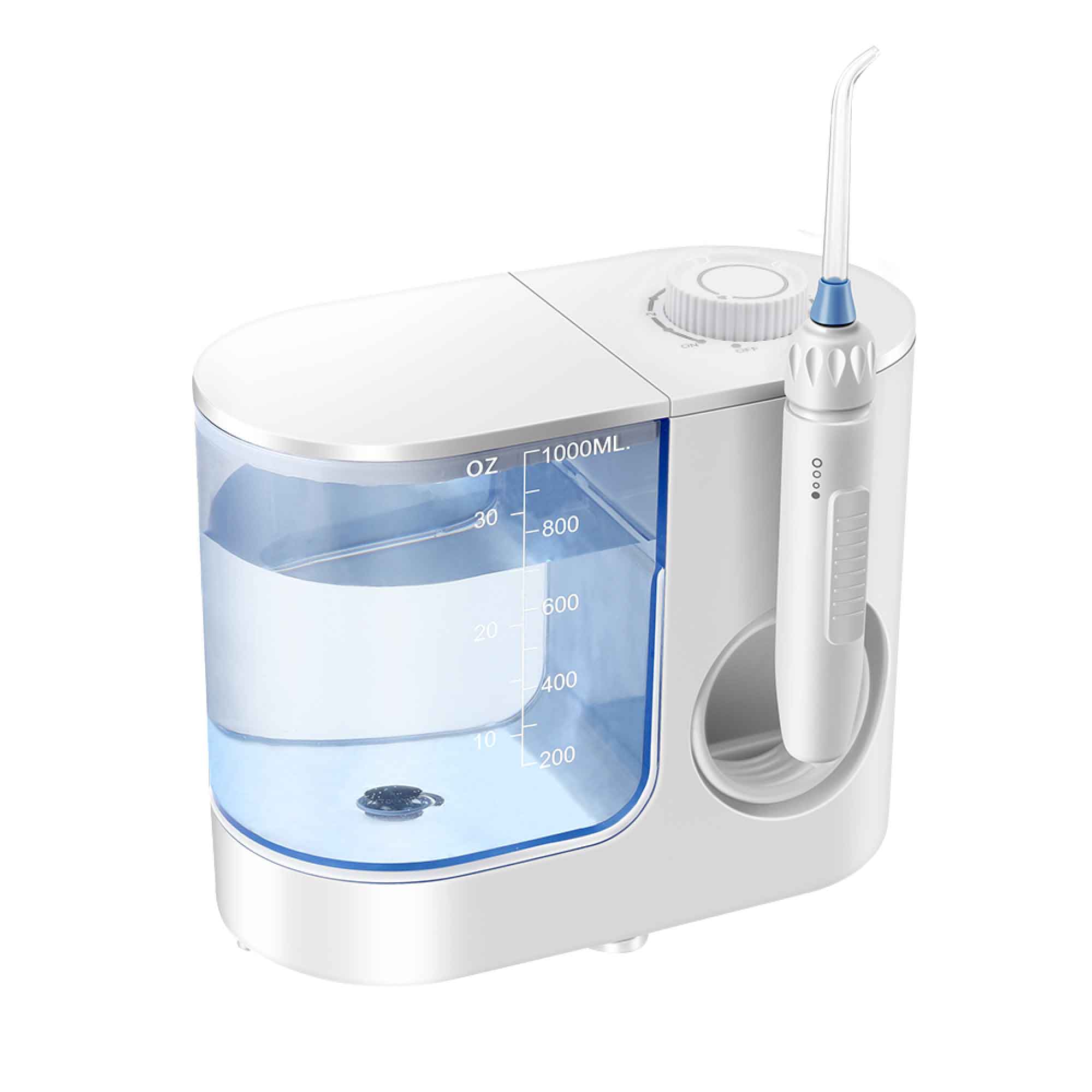 V238-SUPDZ-39913589735504-202505231205-00 Water Jet Dental Flosser 1000ml White - Electric Oral Pressure Irrigator - Image 1