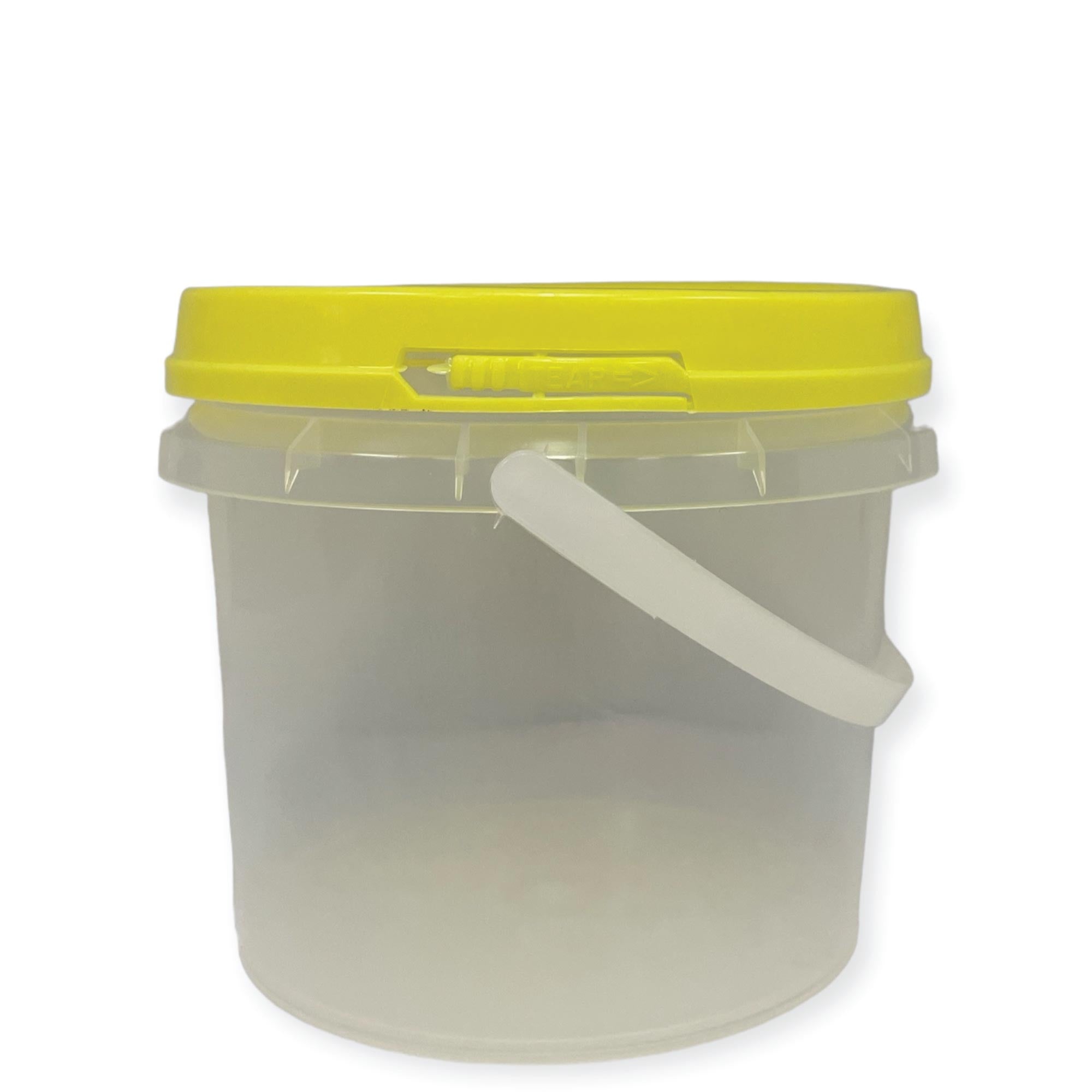 V238-SUPDZ-40761477791824-202507252225-00 Bulk 10 x 0.8L Honey Bucket with Lid - 1Kg Clear Tamper Proof Plastic Tub - Image 1