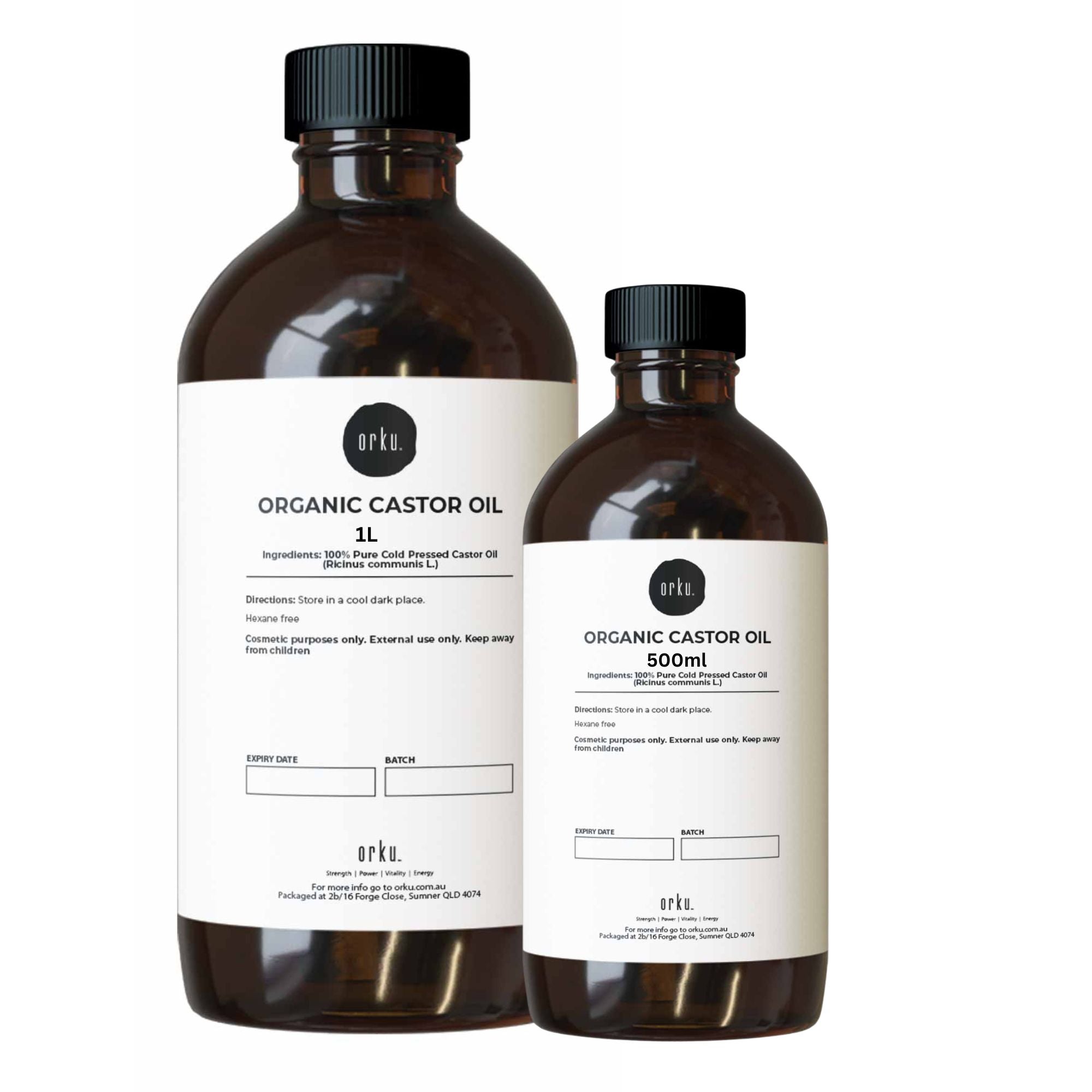 V238-SUPDZ-40861859905616-202509111940-00 Orku 1.5L Organic Castor Oil - Hexane Free Cold Pressed - Image 1