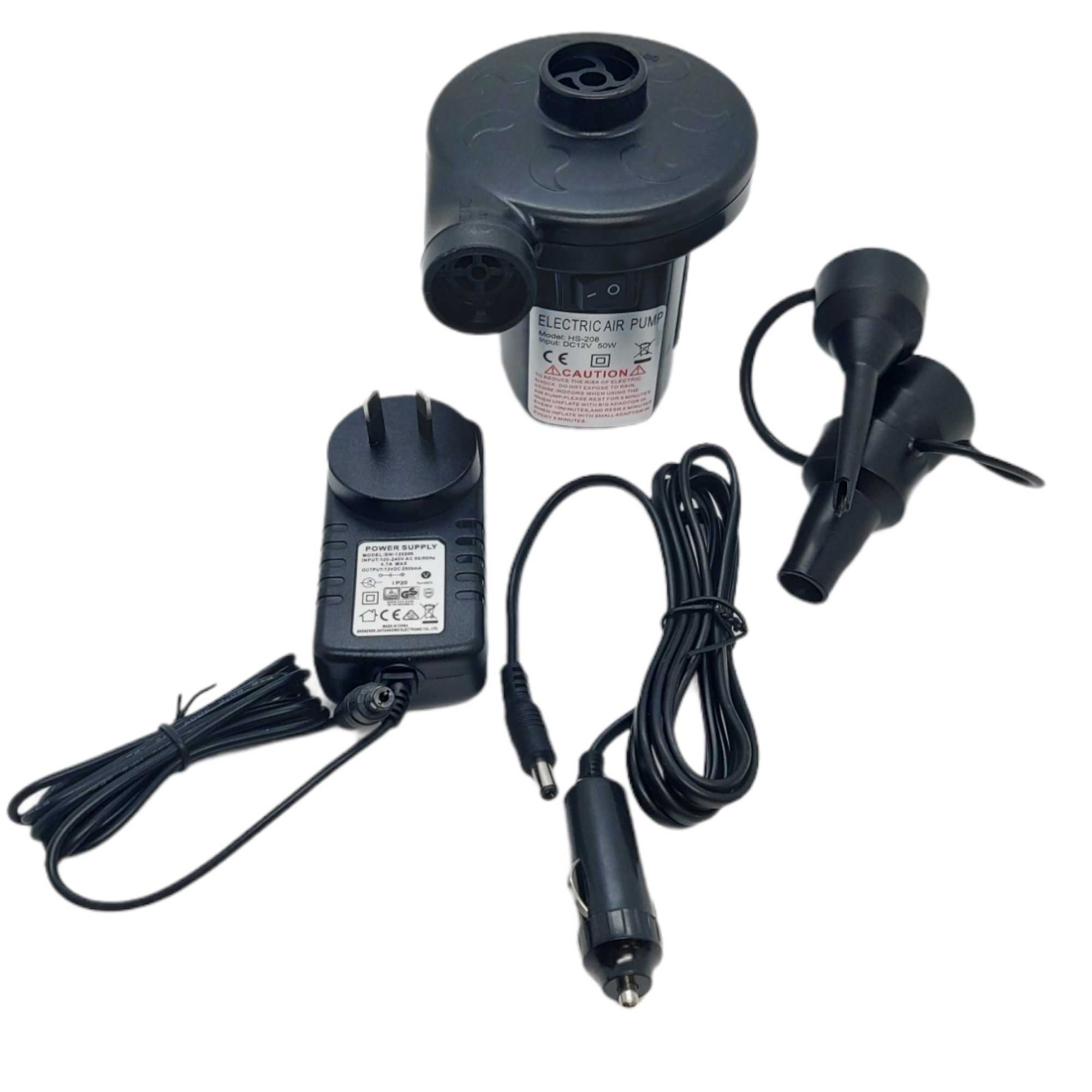 V238-SUPDZ-48553869126-202507251940-00 Electric Air Pump - 2 Way Inflator and Deflator - DC Adaptor + Car Lighter Plug - Image 1
