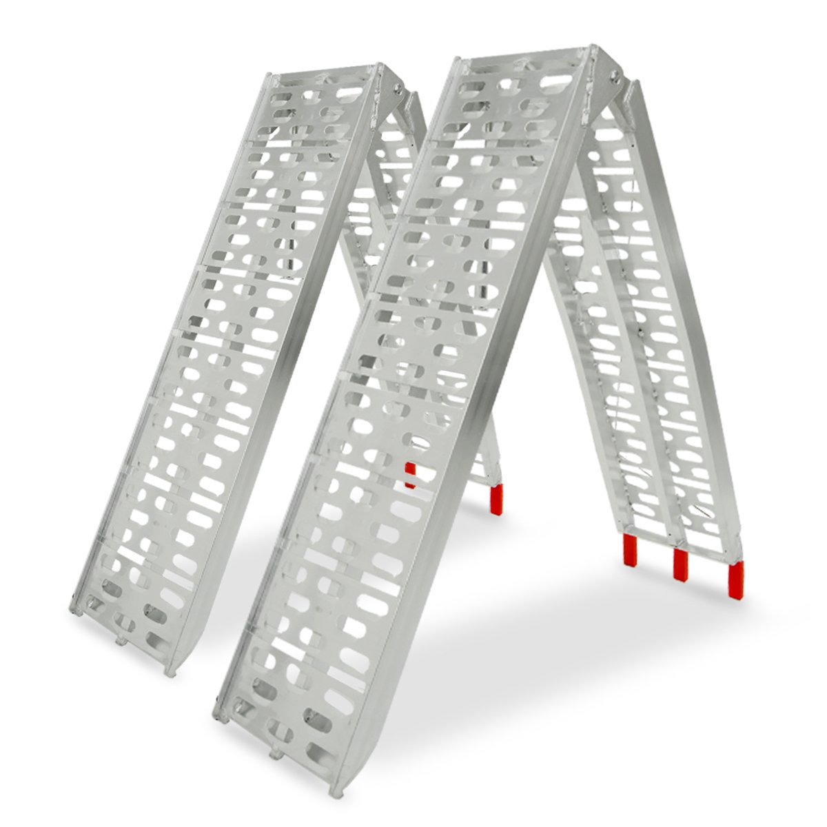 V240-ATV-001-70924-00 Kartrite 2x Aluminium Folding Loading Ramps ATV Motorbike - Image 1