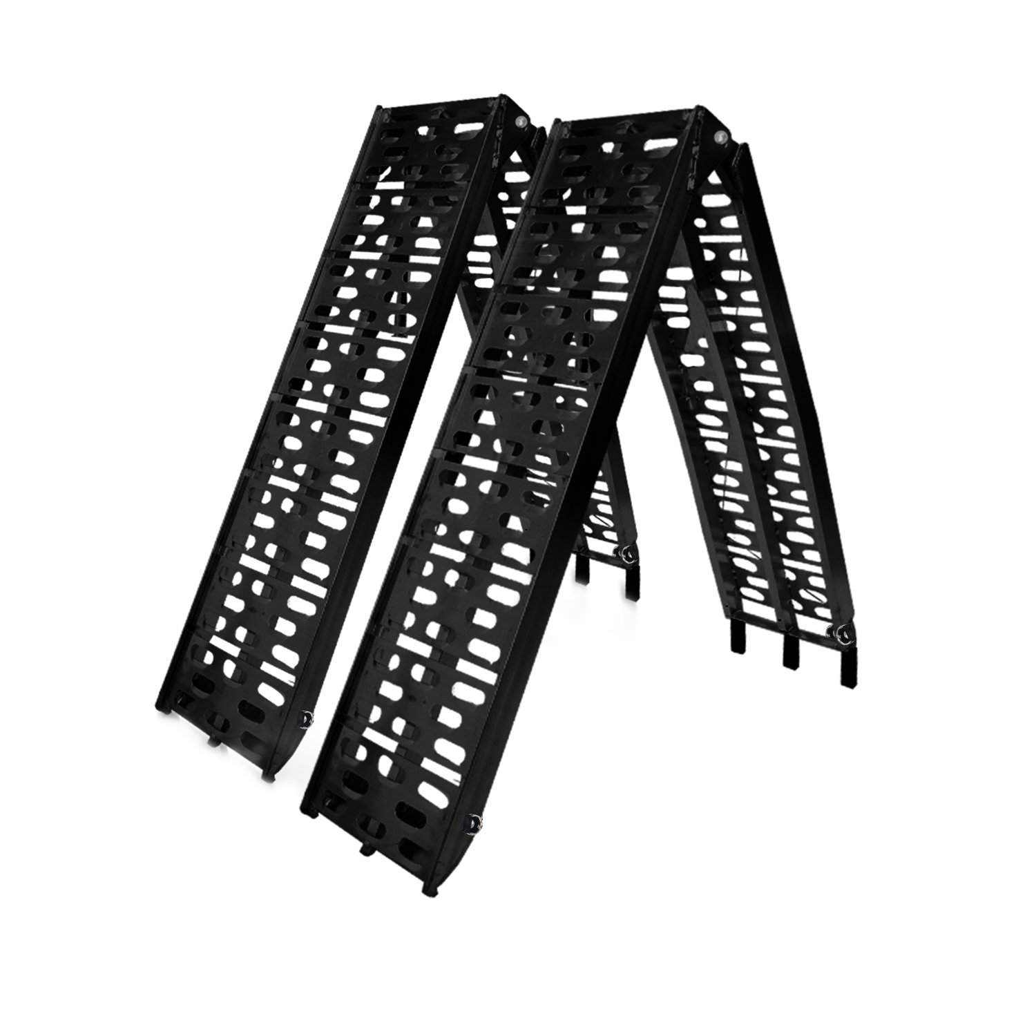 V240-ATV-01A-BK-2-70921-00 Rigg 2x Aluminium ATV Loading Ramp Foldable - Black - Image 1