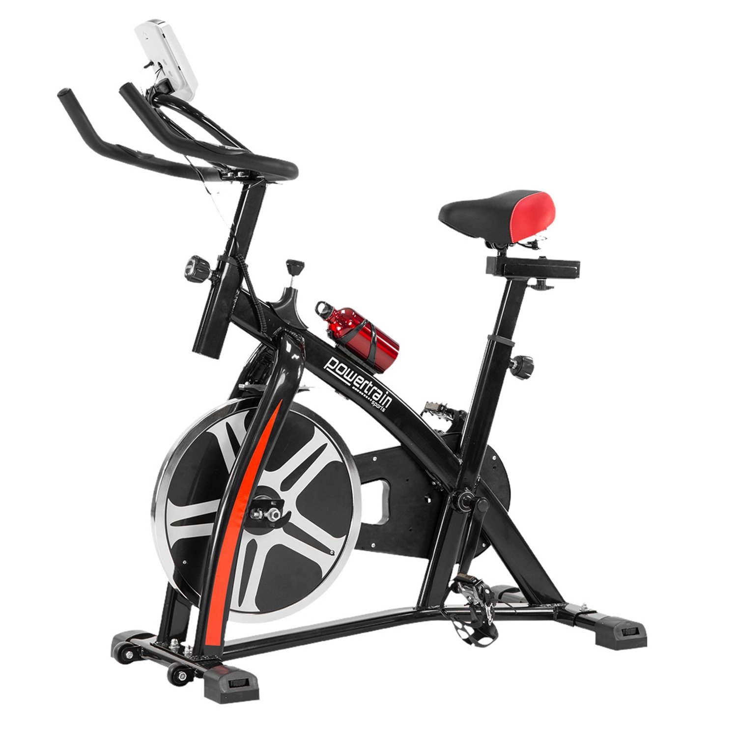 V240-BIKE1-71561-00 Powertrain Home Gym Flywheel Exercise Spin Bike - Black - Image 1