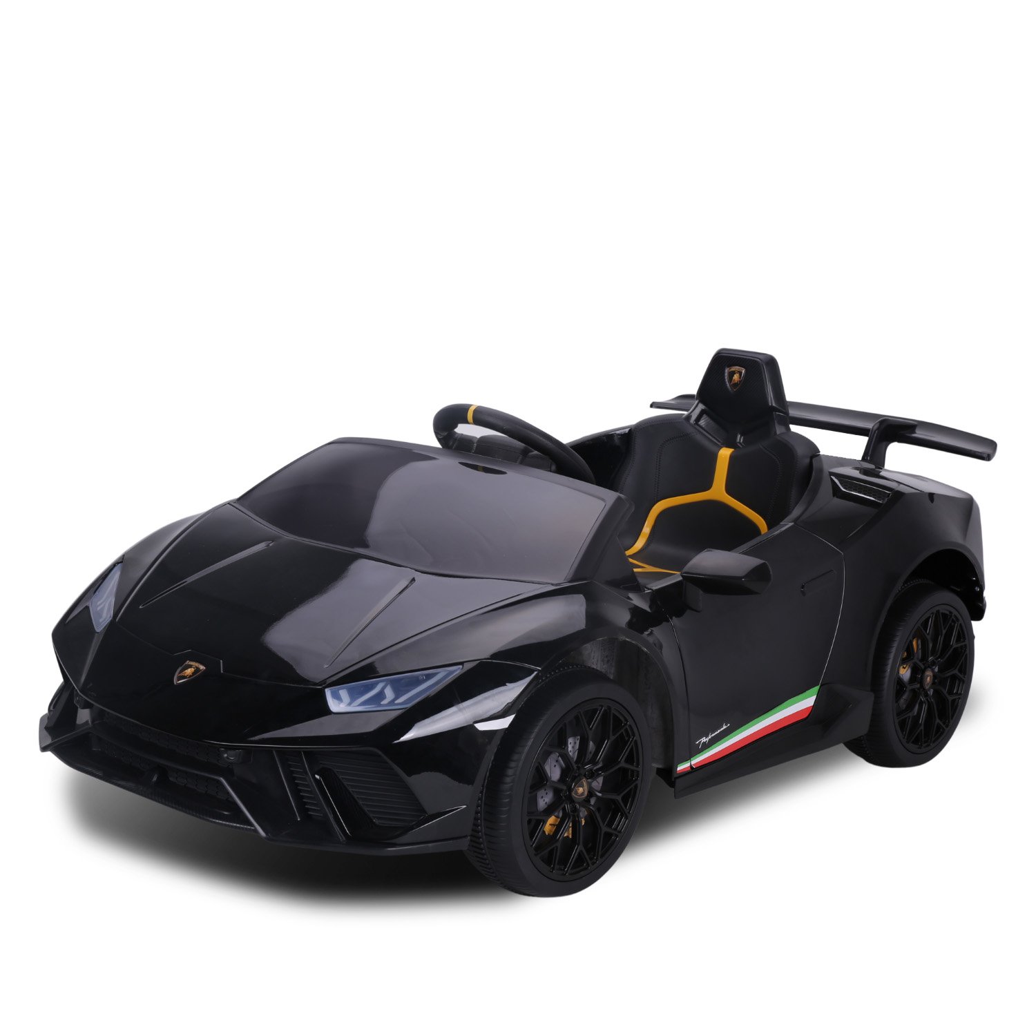 V240-CAR-LAM-BK-70542-00 Kahuna Lamborghini Performante Kids Electric Ride On Car Remote Control - Black - Image 1