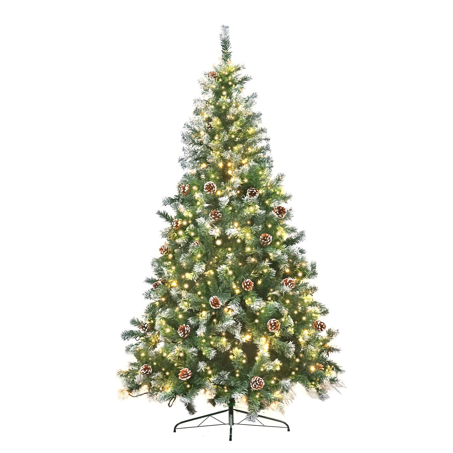 V240-CMT-JFA-120-LED-73450-00 Christabelle 1.2m Pre Lit LED Christmas Tree Decor with Pine Cones Xmas Decorations - Image 1