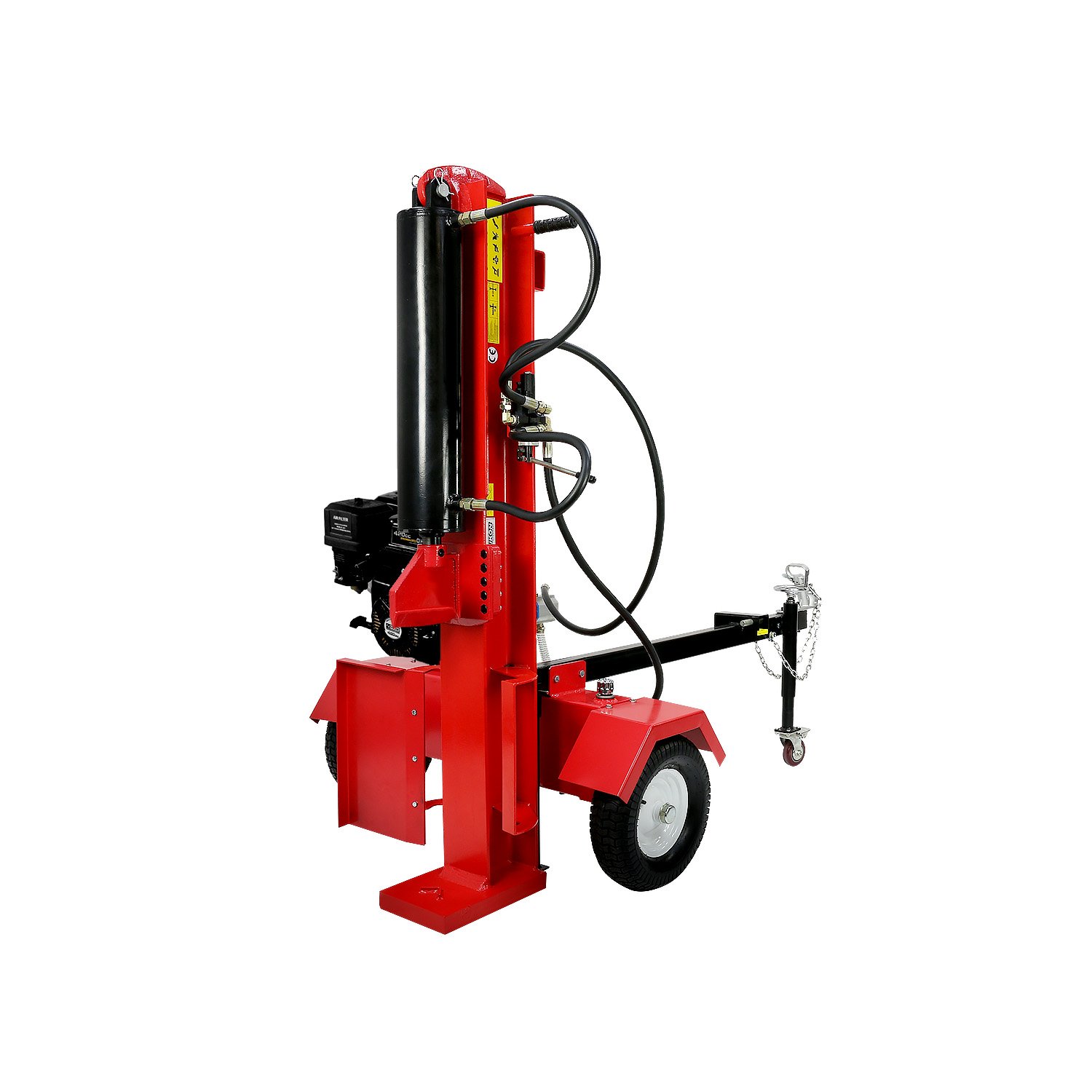 V240-LOG-PTR-060-202506190346-00 Yukon 60 Ton 420cc Hydraulic Log Splitter Petrol Engine Wood Firewood Cutter - Image 1