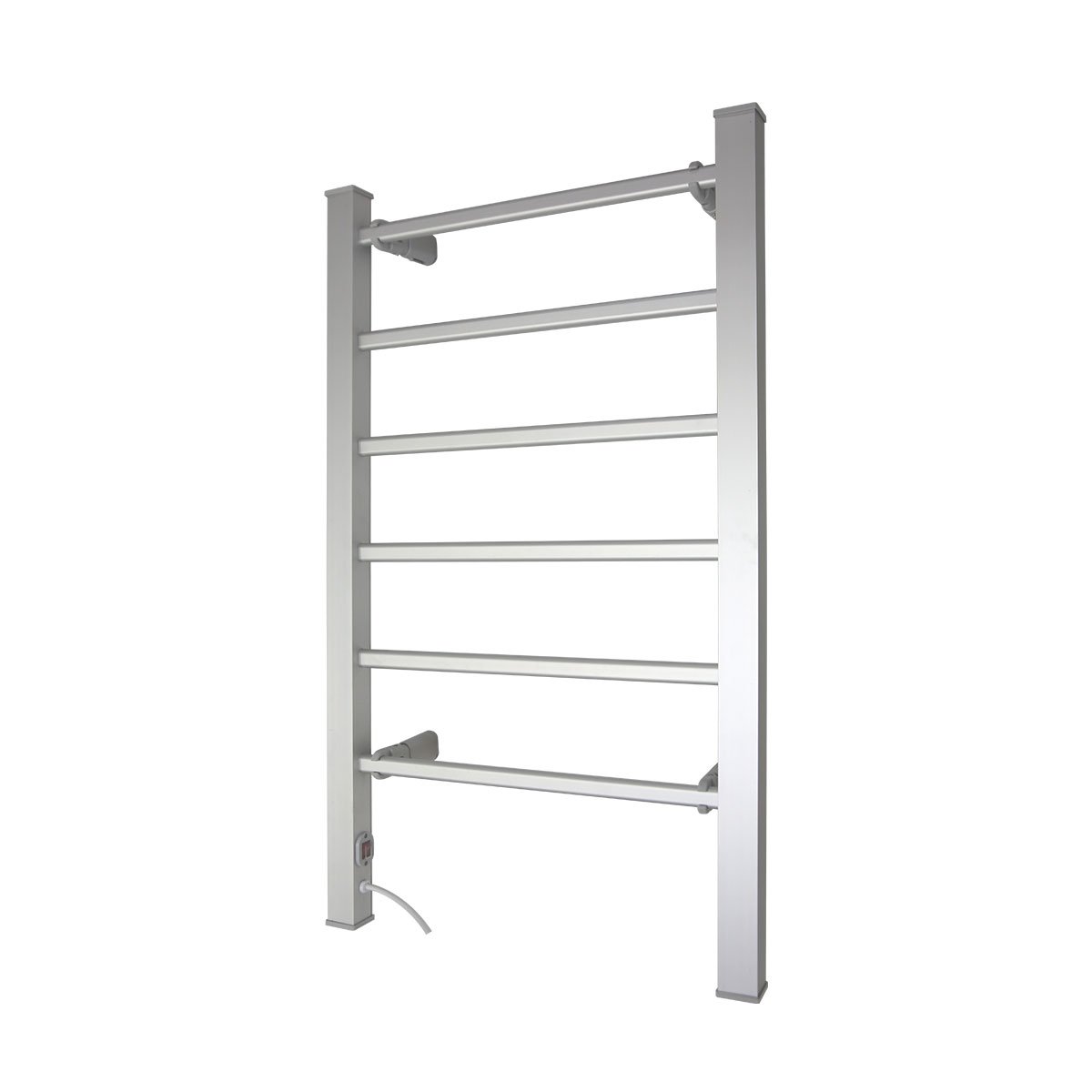 V240-PTR-EVA-100-SL-68280-00 Pronti Heated Towel Rack Electric Bathroom Towel Rails Warmer 100w - Silver - Image 1