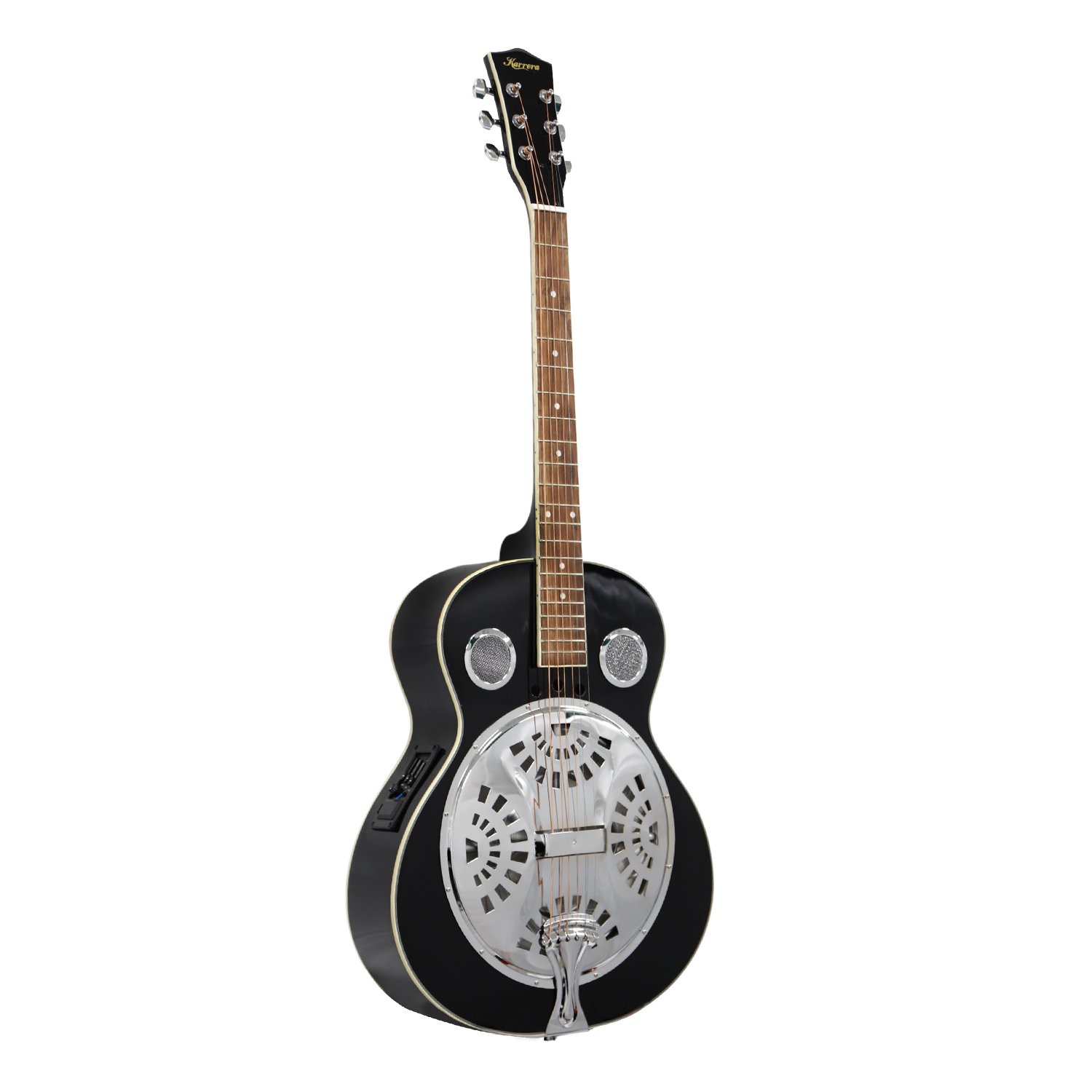 V240-RSN-NC40-BK-71732-00 Karrera 40in Resonator Guitar - Black - Image 1