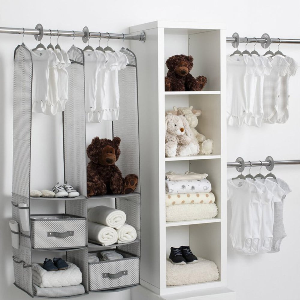 V240-SS2056-063-70217-00 Delta Children 24 Piece Nursery Storage Set - Cool Grey Cool Grey - Image 1
