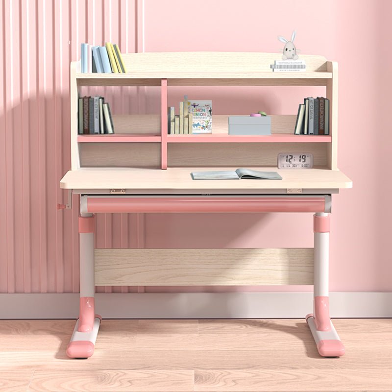 V255-ABS005-PINK-53273-00 Height Adjustable Children Kids Ergonomic Study Desk 80cm Pink AU - Image 1