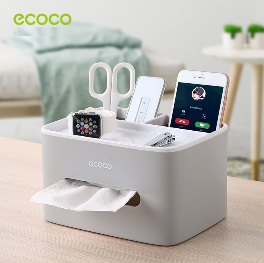 V255-E1602-52653-00 Ecoco Tissue Box Cover Table Napkin Paper Case Car Holder Storage Organizer Dispenser - Image 1