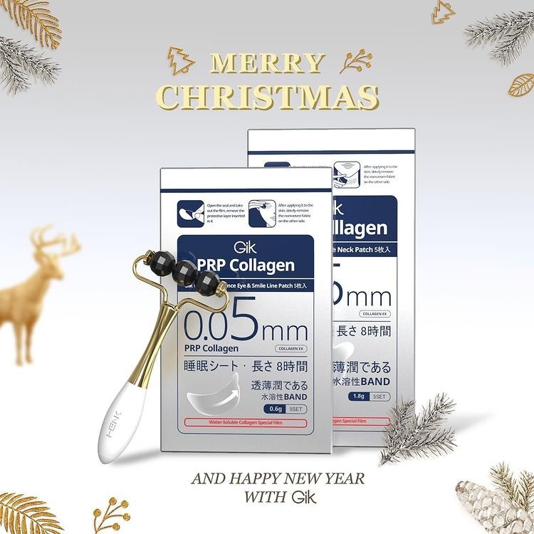 V255-GIK-MIX-52190-00 GIK PRP Collagen Essence Eye & Smile-Line/Neck Patch 5PCS Mix - Image 1