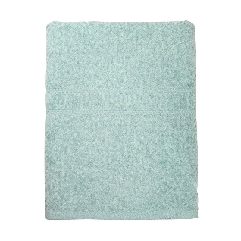 V262-CR-STK-025A-s-l1600-10-00 Premium Velour Diamond Design Jacquard Bath Towel (Aqua) - Image 1