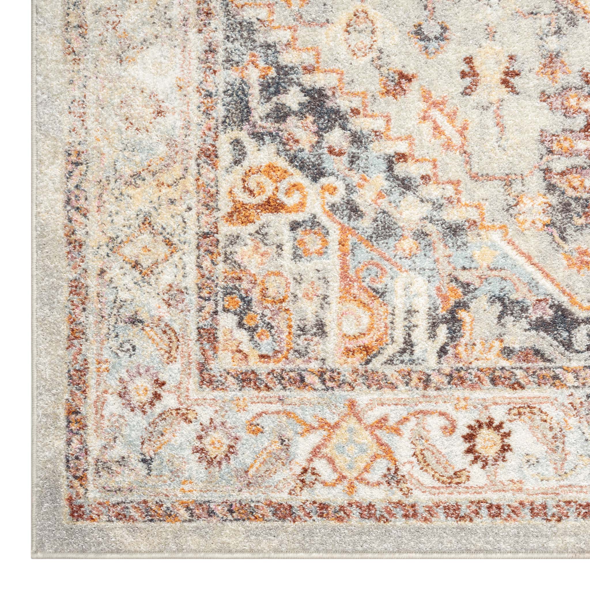 V262-LGH2002907405GRE-172739-00 Ornate Persian Vintage Rug - Grey - 200x290 - Image 1