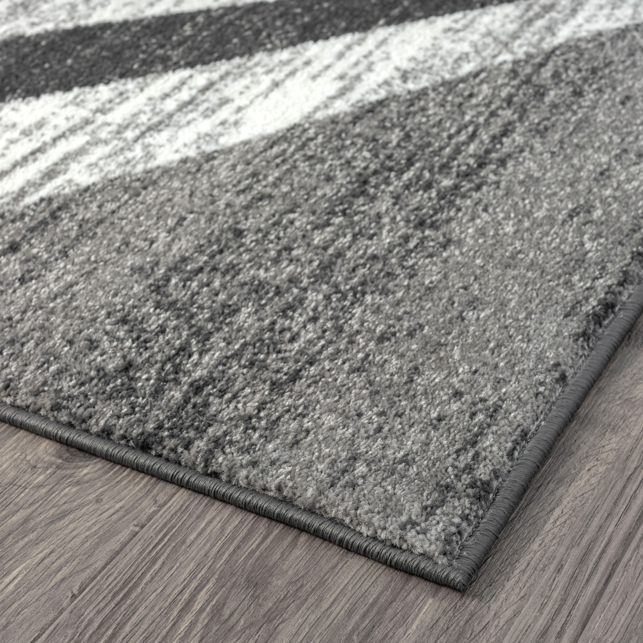 V262-LGH2403302301GRE-172787-00 Adore Geometric Textural Rug - Grey - 240x330 - Image 1